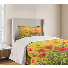 Field with Poppies Farm Bedspread Set