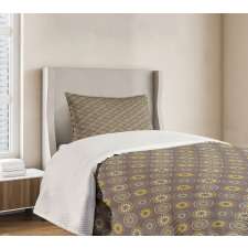 Pastel Tone Sun Motif Bedspread Set