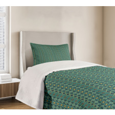 Aztec Geometric Motifs Bedspread Set