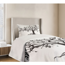 Nature Silhouette Art Bedspread Set