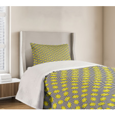 Citrus Motif Stripes Art Bedspread Set