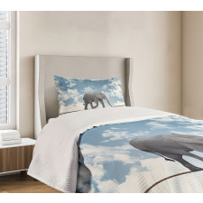 Classic Elephant Balance Bedspread Set