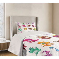 Dinosaurs Extinction Bedspread Set