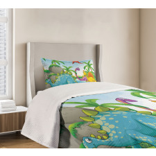 Dinosaurs in the Jungle Bedspread Set