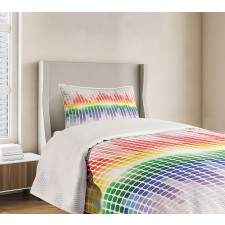 Vibrant Colors Club Disco Bedspread Set