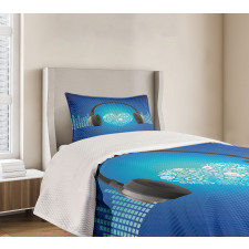 Heart Earphones Bedspread Set