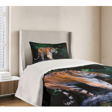 Wild Jungle Tiger Tree Bedspread Set