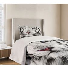 Winter White Tiger Bedspread Set