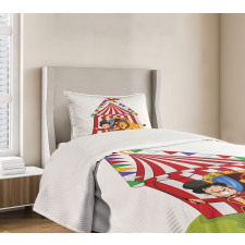 Cartoon Lion Jumping Ring Bedspread Set