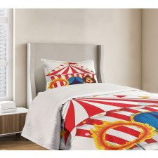 Lion and a Fire Ring Bedspread Set