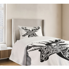 Deer Animal Tattoo Bedspread Set