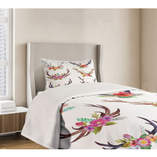 Bouquet Animal Flowers Bedspread Set