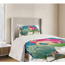 Underwater Mermaid Bedspread Set