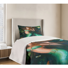 Mermaid Lake Lilies Bedspread Set