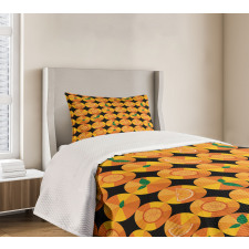 Tangerine Tones Citrus Art Bedspread Set