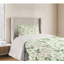 Ivy Green Leaves Bedspread Set