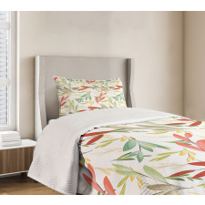 Abstract Modern Leaves Bedspread Set