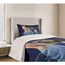 Aquarius Lady with Pail Bedspread Set