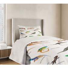 Exotic Lizard Reptiles Bedspread Set