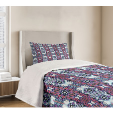 Rhythmic Modernized Tribal Bedspread Set