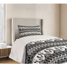 Trippy Moon Feather Pattern Bedspread Set