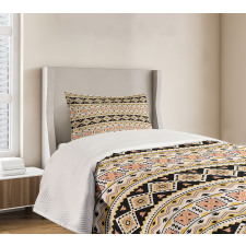 Triangles Tribal Motifs Art Bedspread Set