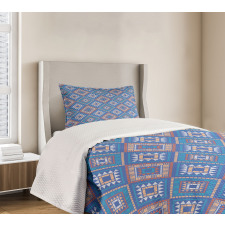 Hand Drawn Tribal Influences Bedspread Set