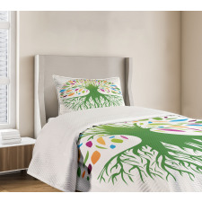 Colorful Tree Art Bedspread Set