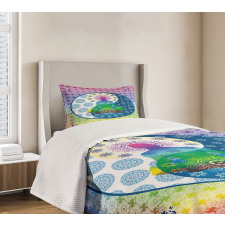 Meditation Theme Zen Art Bedspread Set