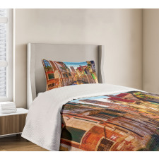 Venice Canal Cityscape Bedspread Set