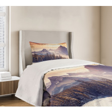 Winter Evening Mountain Bedspread Set