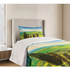Rural Sunset in Italy Bedspread Set