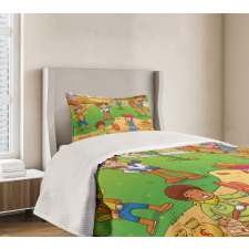 Wild West Cowboy Kids Bedspread Set