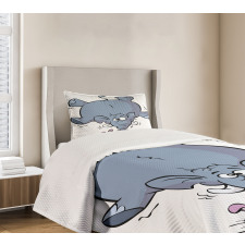 Rabbit Mascot Animal Bedspread Set