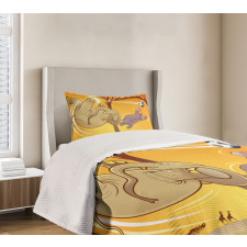 Elephant and Hippo Ball Bedspread Set