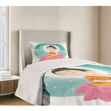 Meditation Lotus Art Bedspread Set