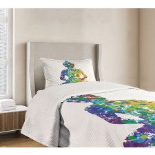 Meditating Silhouette Bedspread Set