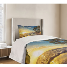 Exotic Beach Sunset Bedspread Set