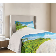 Beach Sea Exotic Palms Bedspread Set