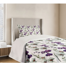 Wild Orchid Bloom Bedspread Set