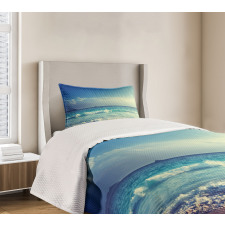 Beach Sunset Waves Bedspread Set