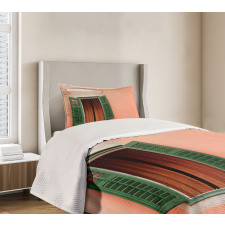 Old Retro House Shutters Bedspread Set