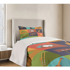 Jazz Equipment Music Bedspread Set