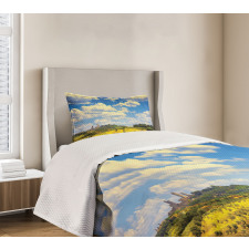 Historic Village Scenery Bedspread Set