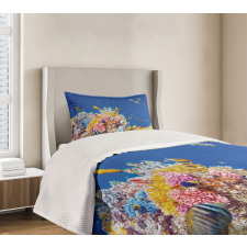 Tropical Corals Fish Bedspread Set