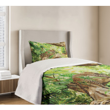 Tropic Wild Jungle Leaf Bedspread Set