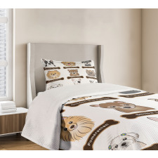 Boston Terrier Dogs Bedspread Set