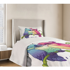 Branch with Heart Bedspread Set