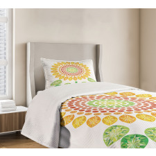 Sunflower Mandala Design Bedspread Set