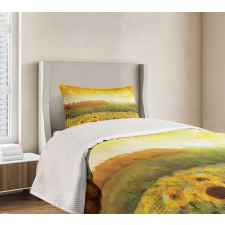 Golden Sunflower Field Bedspread Set